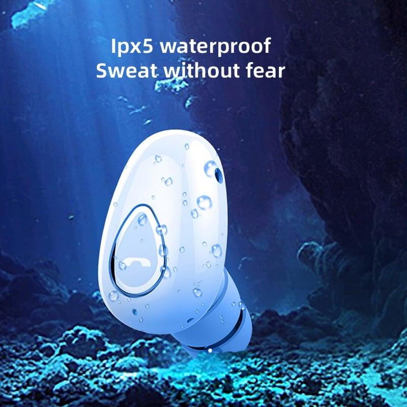Wireless Earbuds Single Bluetooth-compatible Earphones Handsfree With Mic Waterproof Sport Stereo Headset Updated Design with Industry Leading Sound & Improved Comfort, Long Wireless Range, Stevvex