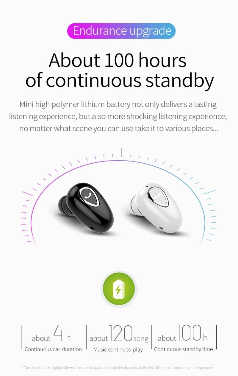 Wireless Earbuds Single Bluetooth-compatible Earphones Handsfree With Mic Waterproof Sport Stereo Headset Updated Design with Industry Leading Sound & Improved Comfort, Long Wireless Range, Stevvex