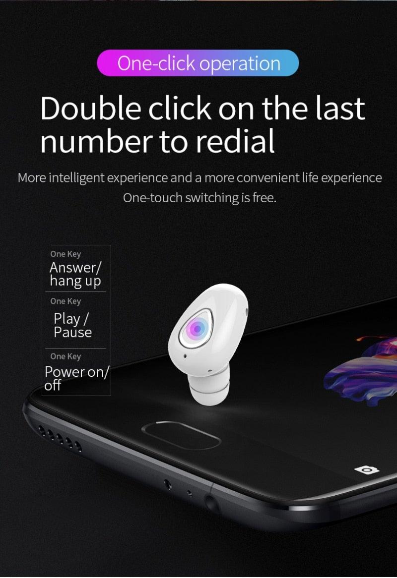 Wireless Earbuds Single Bluetooth-compatible Earphones Handsfree With Mic Waterproof Sport Stereo Headset Updated Design with Industry Leading Sound & Improved Comfort, Long Wireless Range, Stevvex