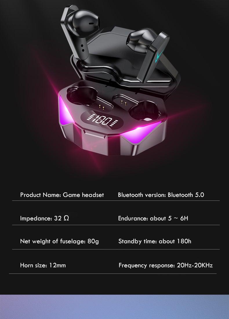 Wireless Earbuds Touch Control Earphone No Delay Noise Reduction Bluetooth Headphone Gaming Headset y Lewith Mic Updated Design with Industrading Sound & Improved Comfort, Long Wireless Range, Up to 24 Hours of Talk Time Stevvex