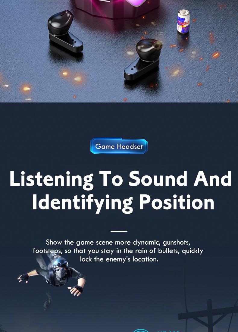 Wireless Earbuds Touch Control Earphone No Delay Noise Reduction Bluetooth Headphone Gaming Headset y Lewith Mic Updated Design with Industrading Sound & Improved Comfort, Long Wireless Range, Up to 24 Hours of Talk Time Stevvex