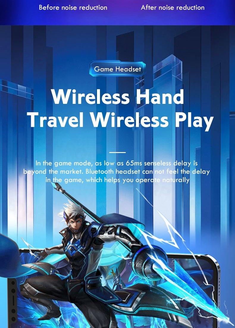 Wireless Earbuds Touch Control Earphone No Delay Noise Reduction Bluetooth Headphone Gaming Headset y Lewith Mic Updated Design with Industrading Sound & Improved Comfort, Long Wireless Range, Up to 24 Hours of Talk Time Stevvex