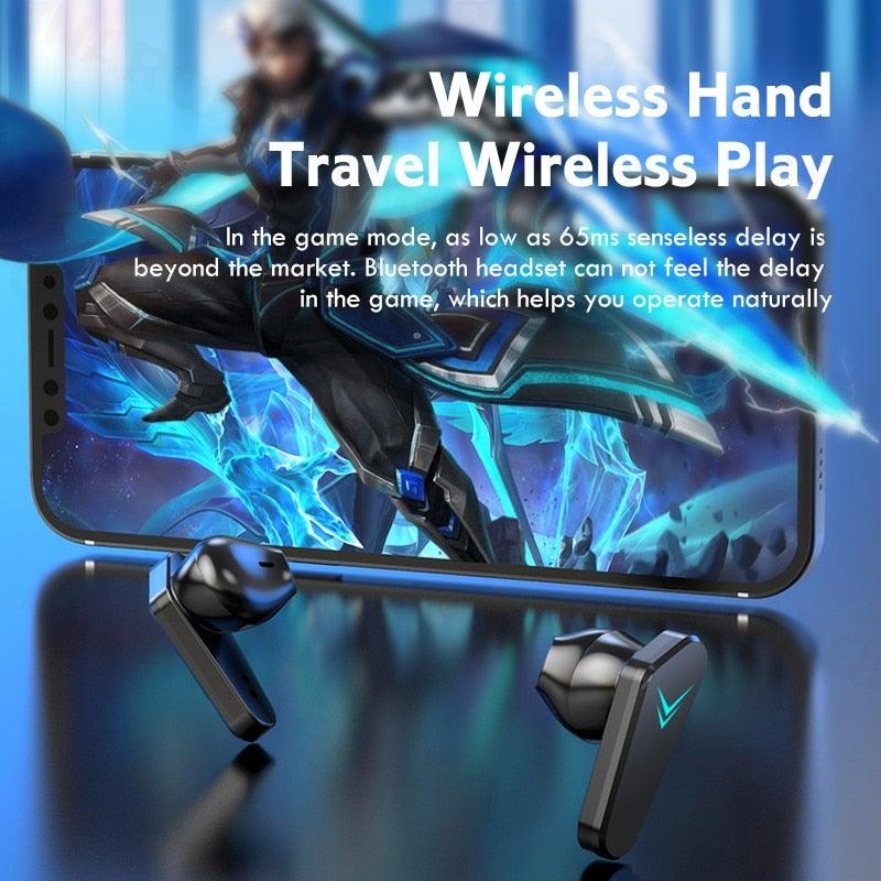 Wireless Earbuds Touch Control Earphone No Delay Noise Reduction Bluetooth Headphone Gaming Headset y Lewith Mic Updated Design with Industrading Sound & Improved Comfort, Long Wireless Range, Up to 24 Hours of Talk Time Stevvex