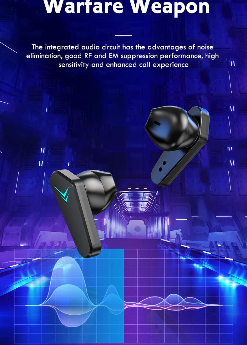 Wireless Earbuds Touch Control Earphone No Delay Noise Reduction Bluetooth Headphone Gaming Headset y Lewith Mic Updated Design with Industrading Sound & Improved Comfort, Long Wireless Range, Up to 24 Hours of Talk Time Stevvex