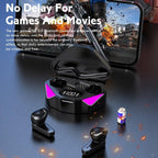 Wireless Earbuds Touch Control Earphone No Delay Noise Reduction Bluetooth Headphone Gaming Headset y Lewith Mic Updated Design with Industrading Sound & Improved Comfort, Long Wireless Range, Up to 24 Hours of Talk Time Stevvex