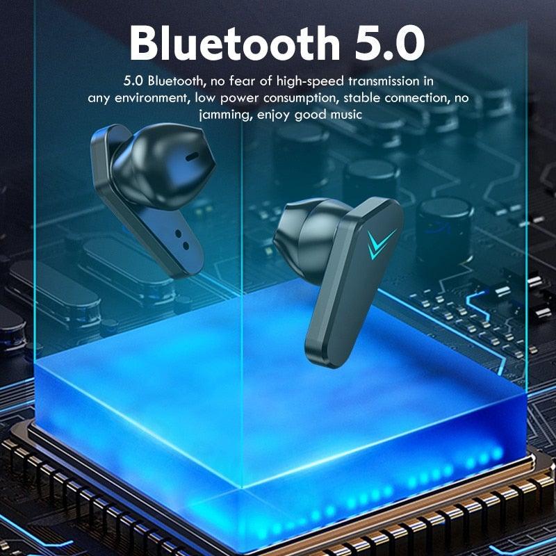 Wireless Earbuds Touch Control Earphone No Delay Noise Reduction Bluetooth Headphone Gaming Headset y Lewith Mic Updated Design with Industrading Sound & Improved Comfort, Long Wireless Range, Up to 24 Hours of Talk Time Stevvex