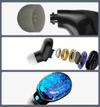 Wireless Earbuds With Microphone Bluetooth 5.1 Headphones in-Ear Touch Control Hi-Fi Stereo Sound Earphones Excellent Playing Time Deep Earphones Bluetooth Wireless Charging Box Headphones LED Display Sport Waterproof Earbuds Headsets 10000 mAh Stevvex