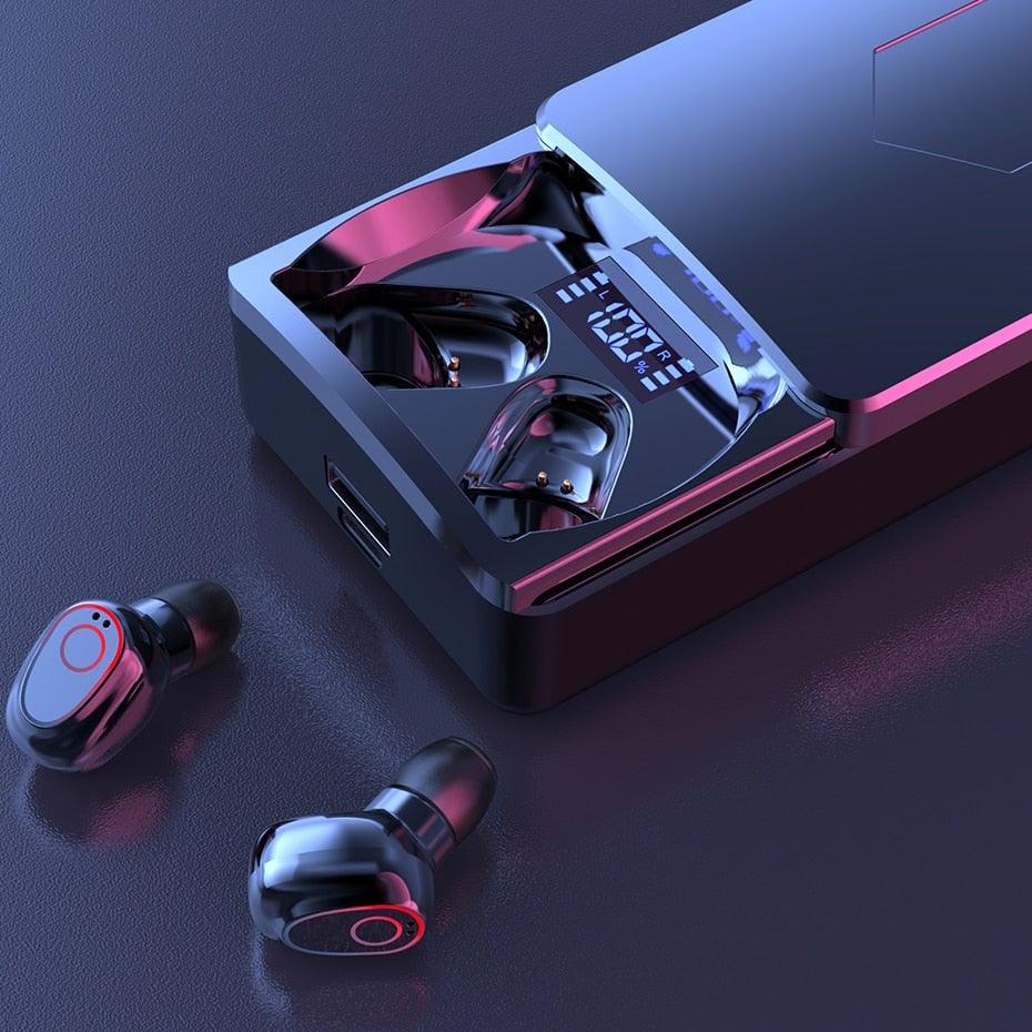 Wireless Earbuds With Microphone Bluetooth 5.1 Headphones in-Ear Touch Control Hi-Fi Stereo Sound Earphones Excellent Playing Time Deep Earphones Bluetooth Wireless Charging Box Headphones LED Display Sport Waterproof Earbuds Headsets 10000 mAh Stevvex