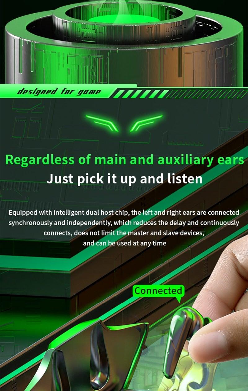 Wireless Headphones Noise Canceling Waterproof Gaming Headsets 9D Stereo Sports Earphones With Microphones Sound Quality Wireless Charging Case In-Ear Headphones Wireless Bluetooth 5.1 Headset Deep Bass Soft Comfortable Secure Fit Earphones Stevvex