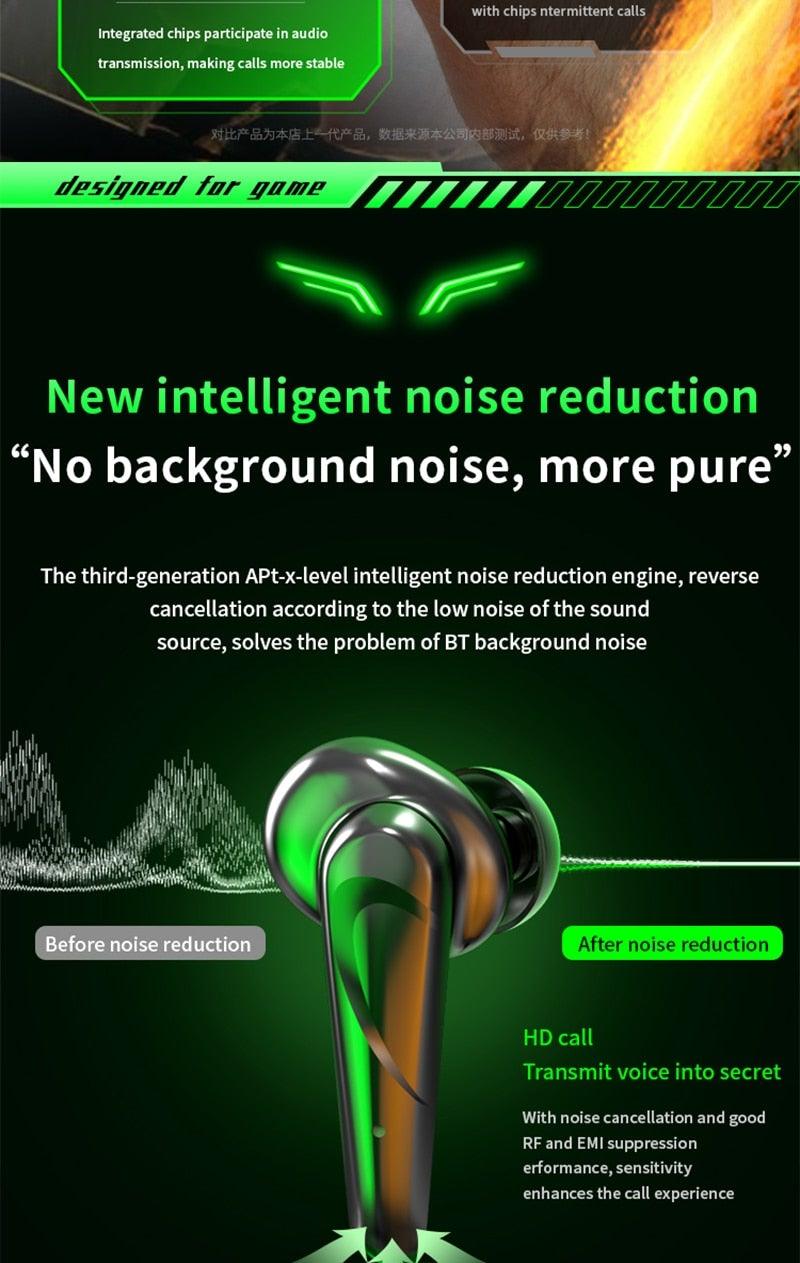 Wireless Headphones Noise Canceling Waterproof Gaming Headsets 9D Stereo Sports Earphones With Microphones Sound Quality Wireless Charging Case In-Ear Headphones Wireless Bluetooth 5.1 Headset Deep Bass Soft Comfortable Secure Fit Earphones Stevvex