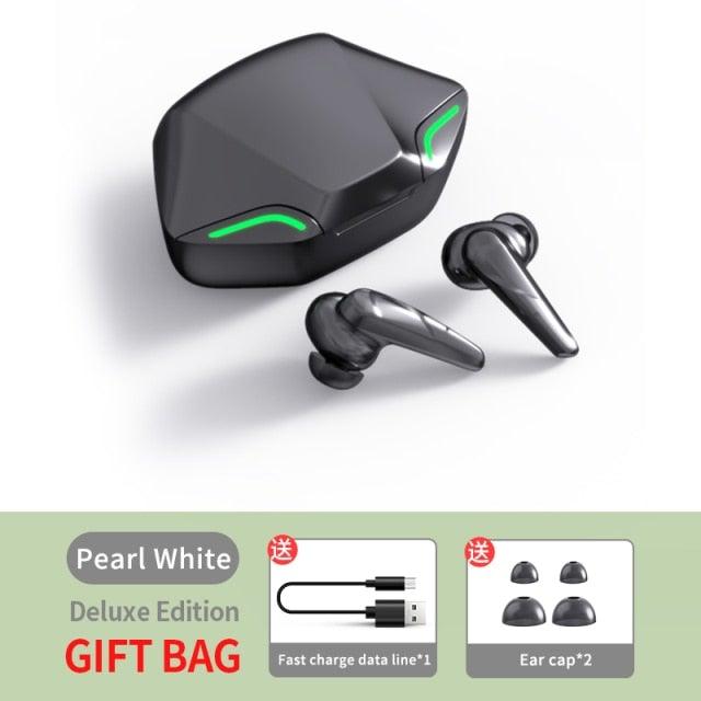 Wireless Headphones Noise Canceling Waterproof Gaming Headsets 9D Stereo Sports Earphones With Microphones Sound Quality Wireless Charging Case In-Ear Headphones Wireless Bluetooth 5.1 Headset Deep Bass Soft Comfortable Secure Fit Earphones Stevvex