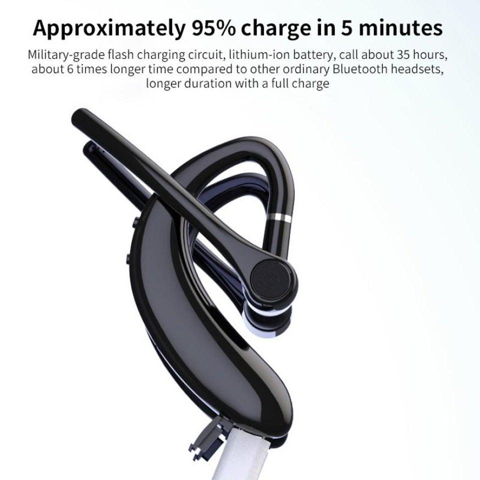 Wireless Headphones With Microphone Bluetooth Con Headset Earphones Updated Design with Industry Leading Sound & Improved Comfort, Long Wireless Range, Up to 24 Hours of Talk Time Stevvex