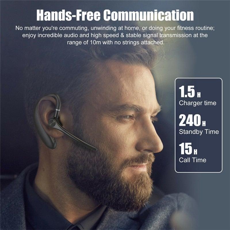 Wireless Headphones With Microphone Bluetooth Con Headset Earphones Updated Design with Industry Leading Sound & Improved Comfort, Long Wireless Range, Up to 24 Hours of Talk Time Stevvex