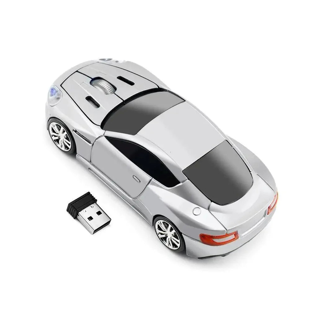 Wireless Mouse Blue Car Shaped Design 1600DPI Mouse USB Optical  Ergonomic 3D Sports Car Mice For Laptop Stevvex