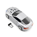 Wireless Mouse Blue Car Shaped Design 1600DPI Mouse USB Optical  Ergonomic 3D Sports Car Mice For Laptop Stevvex