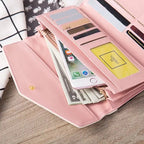Fashion Women Leather Envelope Clutch Wallet Long Card Holder Purse Bag Handbag Pi-Mart