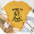 Woke Up S* As Hell Again Tee Peachy Sunday