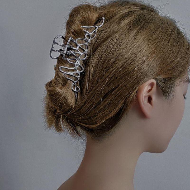 Woman Novelty Minimalist Dainty Design Irregular Hairpins Punk Style Metal Silver Hair Claws Barrettes Women Hair Accessories Hair Clips Hairgrip Stevvex
