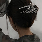 Woman Novelty Minimalist Dainty Design Irregular Hairpins Punk Style Metal Silver Hair Claws Barrettes Women Hair Accessories Hair Clips Hairgrip Stevvex