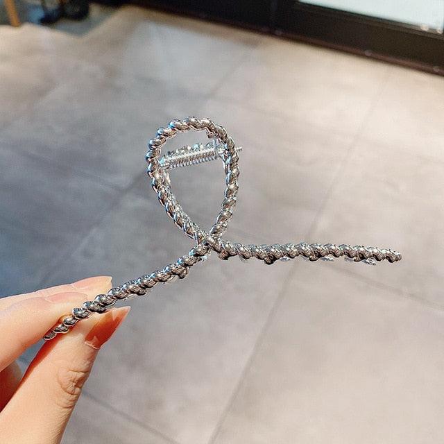 Woman Novelty Minimalist Dainty Design Irregular Hairpins Punk Style Metal Silver Hair Claws Barrettes Women Hair Accessories Hair Clips Hairgrip Stevvex