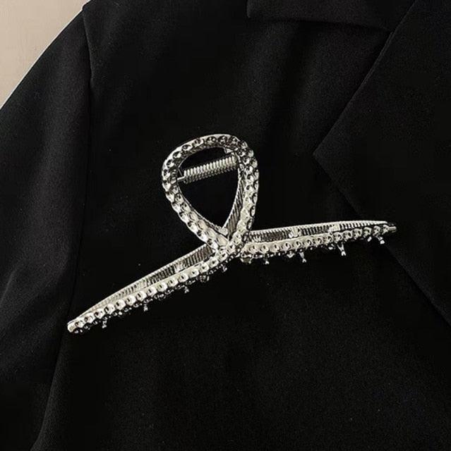 Woman Novelty Minimalist Dainty Design Irregular Hairpins Punk Style Metal Silver Hair Claws Barrettes Women Hair Accessories Hair Clips Hairgrip Stevvex