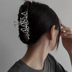 Woman Novelty Minimalist Dainty Design Irregular Hairpins Punk Style Metal Silver Hair Claws Barrettes Women Hair Accessories Hair Clips Hairgrip Stevvex