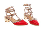 Woman Summer High Heels Valentine Pointed Toe Shoes For Women Luxury Heels For Women Sandals Strappy Heels Closed Toe Pointy Heels With Adjustable Strap Stevvex