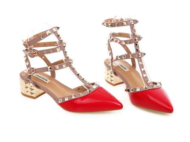 Woman Summer High Heels Valentine Pointed Toe Shoes For Women Luxury Heels For Women Sandals Strappy Heels Closed Toe Pointy Heels With Adjustable Strap Stevvex