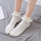 Woman Summer Ruffle Socks Short Socks Nylon Lace Socks Anime Cartoon Sweet Girls Hosiery Cosplay Costumes Accessories