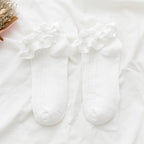 Woman Summer Ruffle Socks Short Socks Nylon Lace Socks Anime Cartoon Sweet Girls Hosiery Cosplay Costumes Accessories