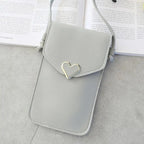 Women  Bag Shoulder Transparent Bag Card Holders Girl  Handbag Ladies PU Leather Clutch Phone Wallets Purse Stevvex