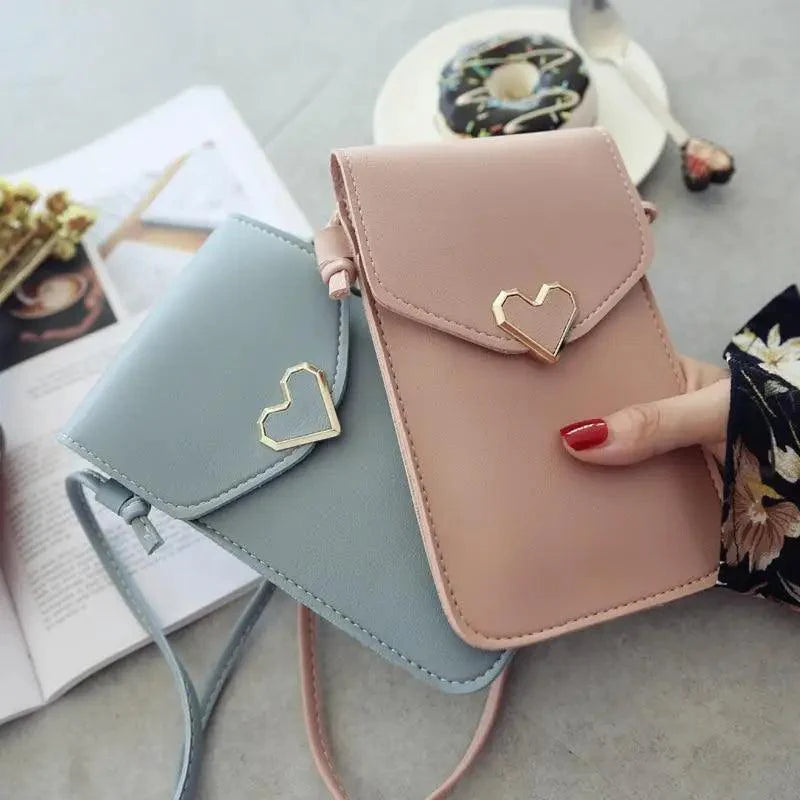 Women  Bag Shoulder Transparent Bag Card Holders Girl  Handbag Ladies PU Leather Clutch Phone Wallets Purse Stevvex