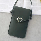 Women  Bag Shoulder Transparent Bag Card Holders Girl  Handbag Ladies PU Leather Clutch Phone Wallets Purse Stevvex