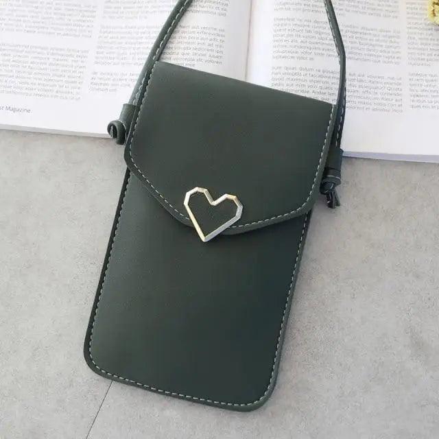 Women  Bag Shoulder Transparent Bag Card Holders Girl  Handbag Ladies PU Leather Clutch Phone Wallets Purse Stevvex