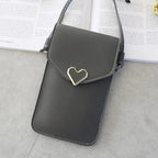Women  Bag Shoulder Transparent Bag Card Holders Girl  Handbag Ladies PU Leather Clutch Phone Wallets Purse Stevvex