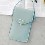 Women  Bag Shoulder Transparent Bag Card Holders Girl  Handbag Ladies PU Leather Clutch Phone Wallets Purse Stevvex