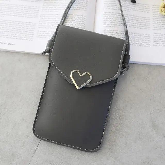Women  Bag Shoulder Transparent Bag Card Holders Girl  Handbag Ladies PU Leather Clutch Phone Wallets Purse Stevvex