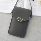 Women  Bag Shoulder Transparent Bag Card Holders Girl  Handbag Ladies PU Leather Clutch Phone Wallets Purse Stevvex