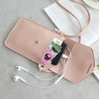 Women  Bag Shoulder Transparent Bag Card Holders Girl  Handbag Ladies PU Leather Clutch Phone Wallets Purse Stevvex