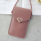 Women  Bag Shoulder Transparent Bag Card Holders Girl  Handbag Ladies PU Leather Clutch Phone Wallets Purse Stevvex