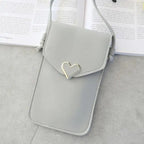 Women  Bag Shoulder Transparent Bag Card Holders Girl  Handbag Ladies PU Leather Clutch Phone Wallets Purse Stevvex
