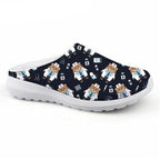 Women Beach Home Slippers Fashion Nurse Shoes Medical Doctor Sandals Summer Mesh Flats Sandals Lightweight Garden Clogs Quick-Drying Non-Slip Nurse Shoes For Women Home House Waterproof Slippers