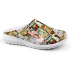 Women Beach Home Slippers Fashion Nurse Shoes Medical Doctor Sandals Summer Mesh Flats Sandals Lightweight Garden Clogs Quick-Drying Non-Slip Nurse Shoes For Women Home House Waterproof Slippers