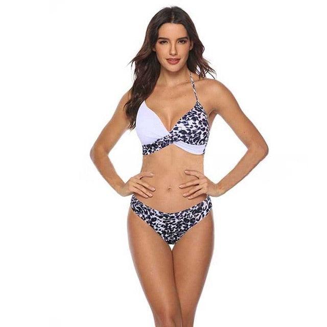 Women Bikini Set Push Up Female Swimsuit Swimwear Swim Two Piece Brazilian Bathing Suit Large Plus Size Women's Twist Front High Waist Bikini Swimsuit Drawstring Tie Side Bottom Two Piece Bathing Suit Stevvex