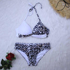 Women Bikini Set Push Up Female Swimsuit Swimwear Swim Two Piece Brazilian Bathing Suit Large Plus Size Women's Twist Front High Waist Bikini Swimsuit Drawstring Tie Side Bottom Two Piece Bathing Suit Stevvex