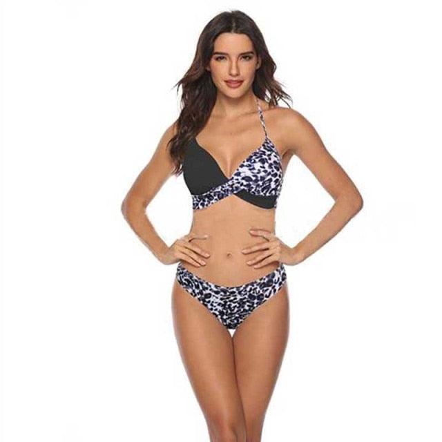 Women Bikini Set Push Up Female Swimsuit Swimwear Swim Two Piece Brazilian Bathing Suit Large Plus Size Women's Twist Front High Waist Bikini Swimsuit Drawstring Tie Side Bottom Two Piece Bathing Suit Stevvex