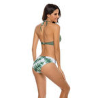 Women Bikini Set Push Up Female Swimsuit Swimwear Swim Two Piece Brazilian Bathing Suit Large Plus Size Women's Twist Front High Waist Bikini Swimsuit Drawstring Tie Side Bottom Two Piece Bathing Suit Stevvex