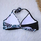 Women Bikini Set Push Up Female Swimsuit Swimwear Swim Two Piece Brazilian Bathing Suit Large Plus Size Women's Twist Front High Waist Bikini Swimsuit Drawstring Tie Side Bottom Two Piece Bathing Suit Stevvex