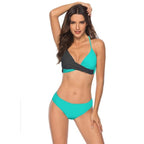 Women Bikini Set Push Up Female Swimsuit Swimwear Swim Two Piece Brazilian Bathing Suit Large Plus Size Women's Twist Front High Waist Bikini Swimsuit Drawstring Tie Side Bottom Two Piece Bathing Suit Stevvex