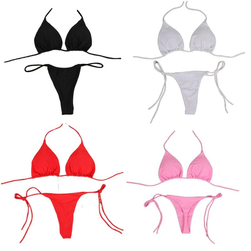 Women Bikini Swimsuit Push-Up Bra Bikini Set Two Piece Swim Suit Swimwear Beachwear Bathing Suit Strappy Swimsuit Two Pieces Bikini Set Stevvex